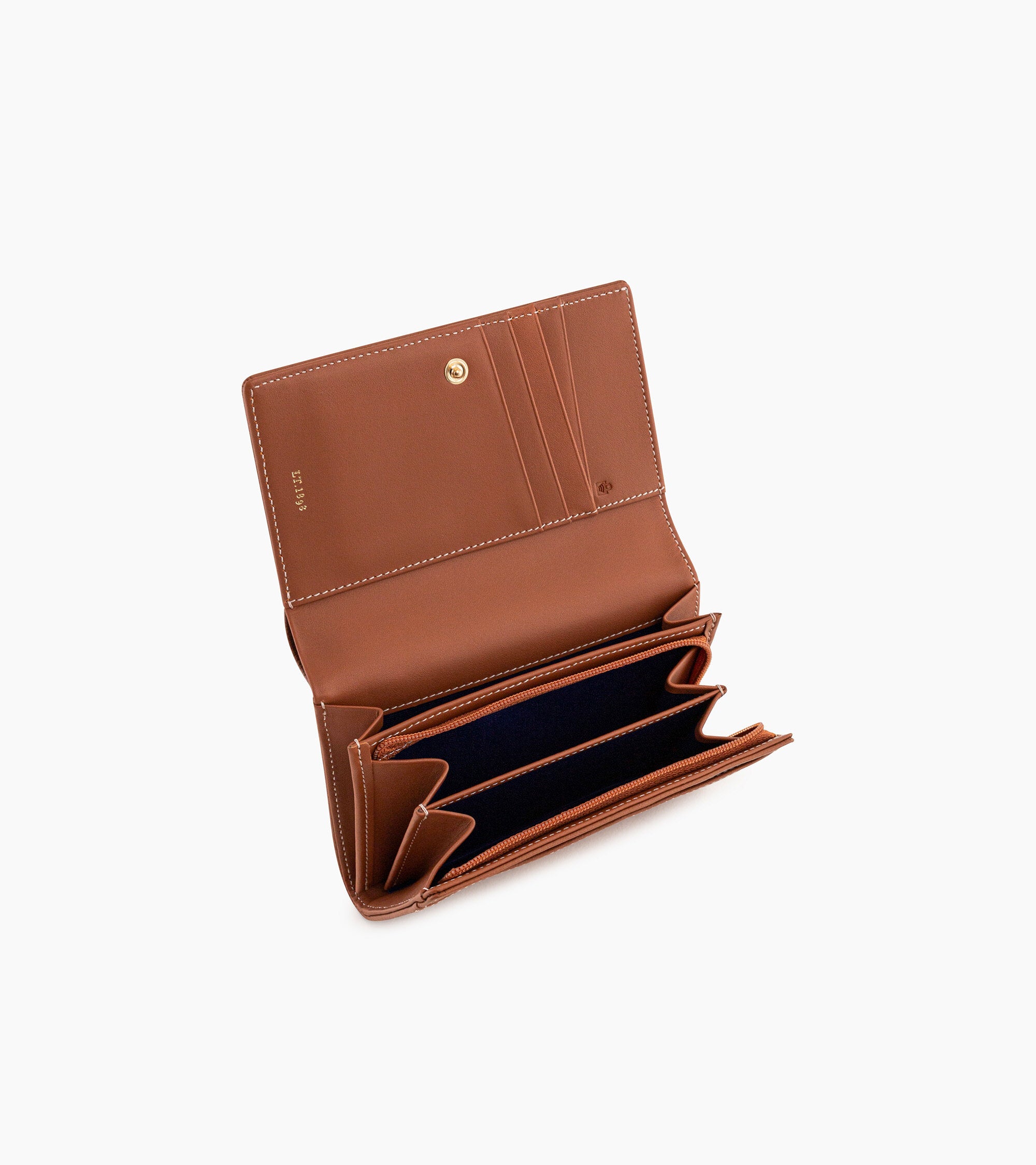 Cartera Emilie de piel texturizada