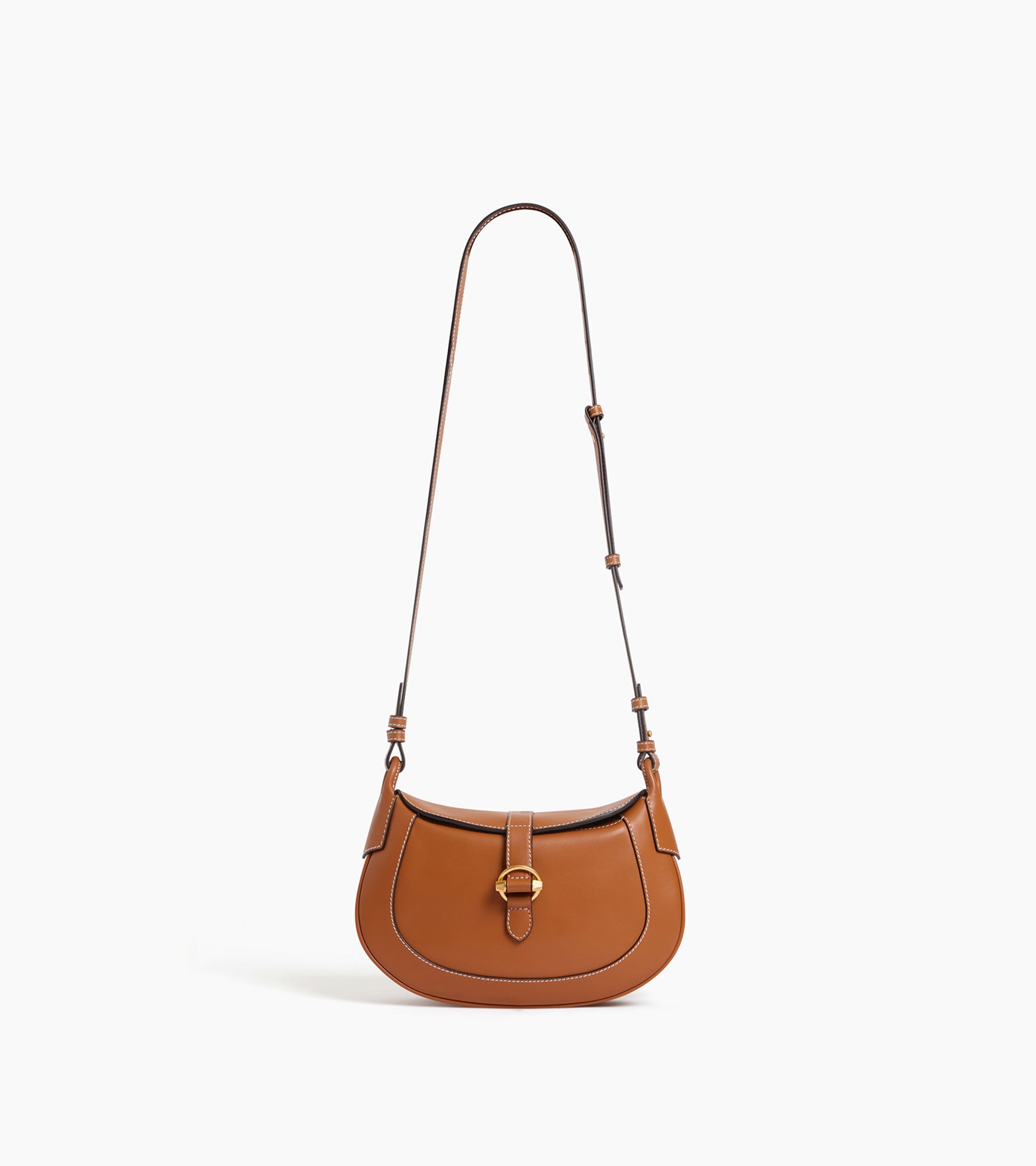 Petit sac bandoulière Pia en cuir lisse