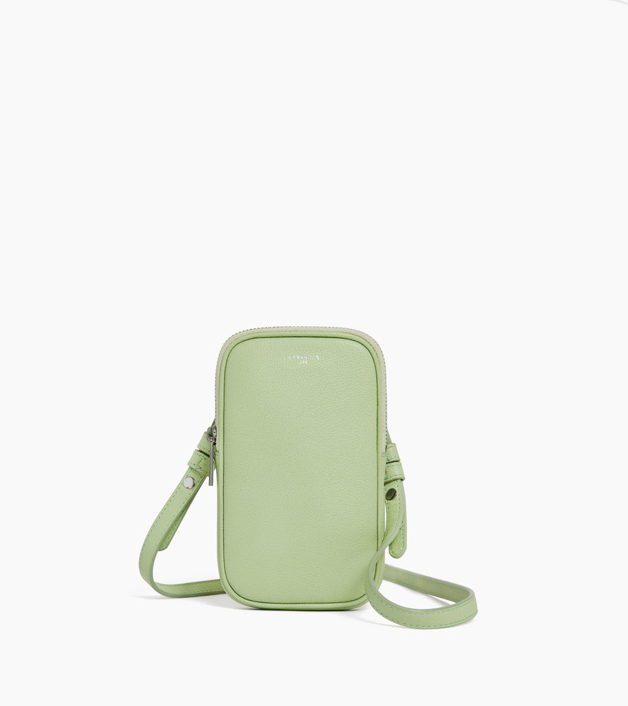 Etui téléphone en cuir grainé