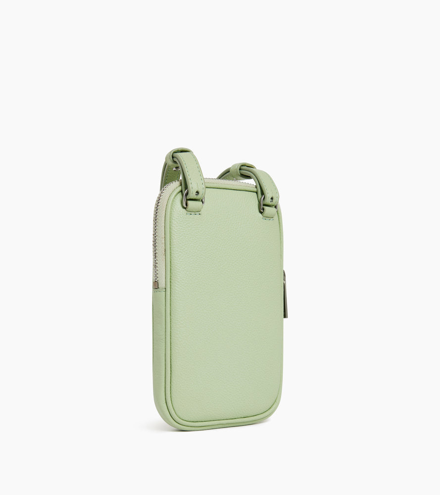 Etui téléphone en cuir grainé