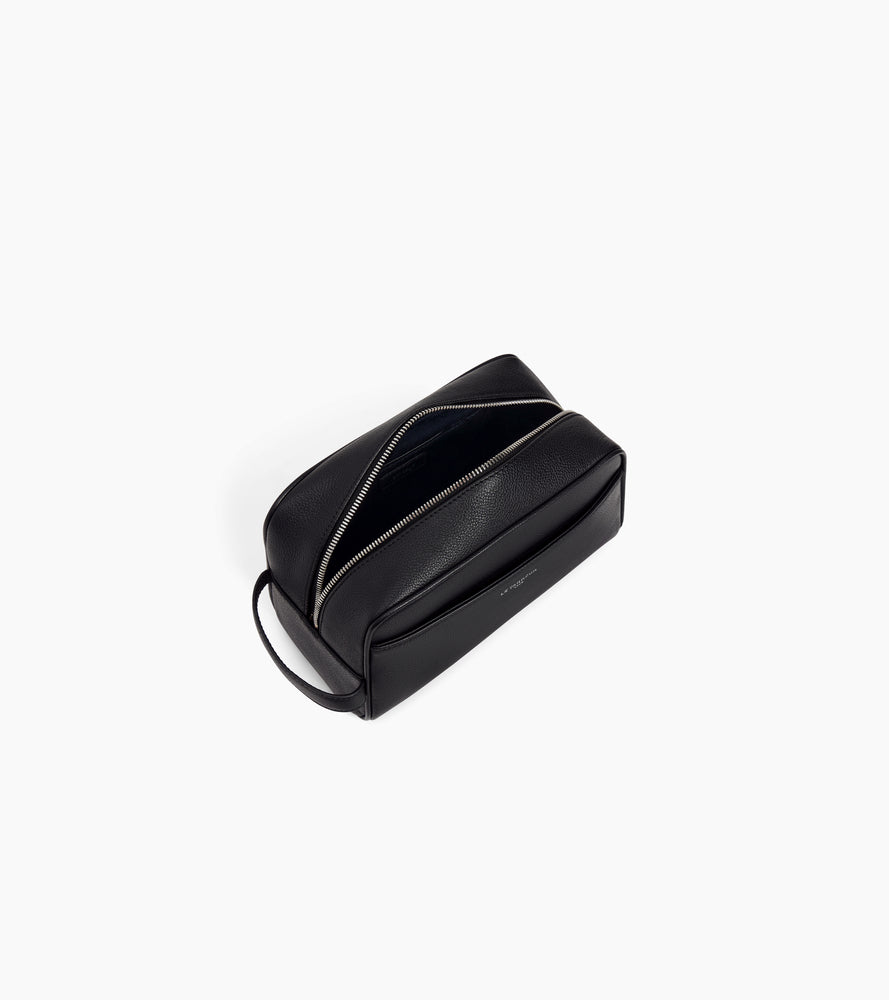 Trousse de toilette en cuir grainé