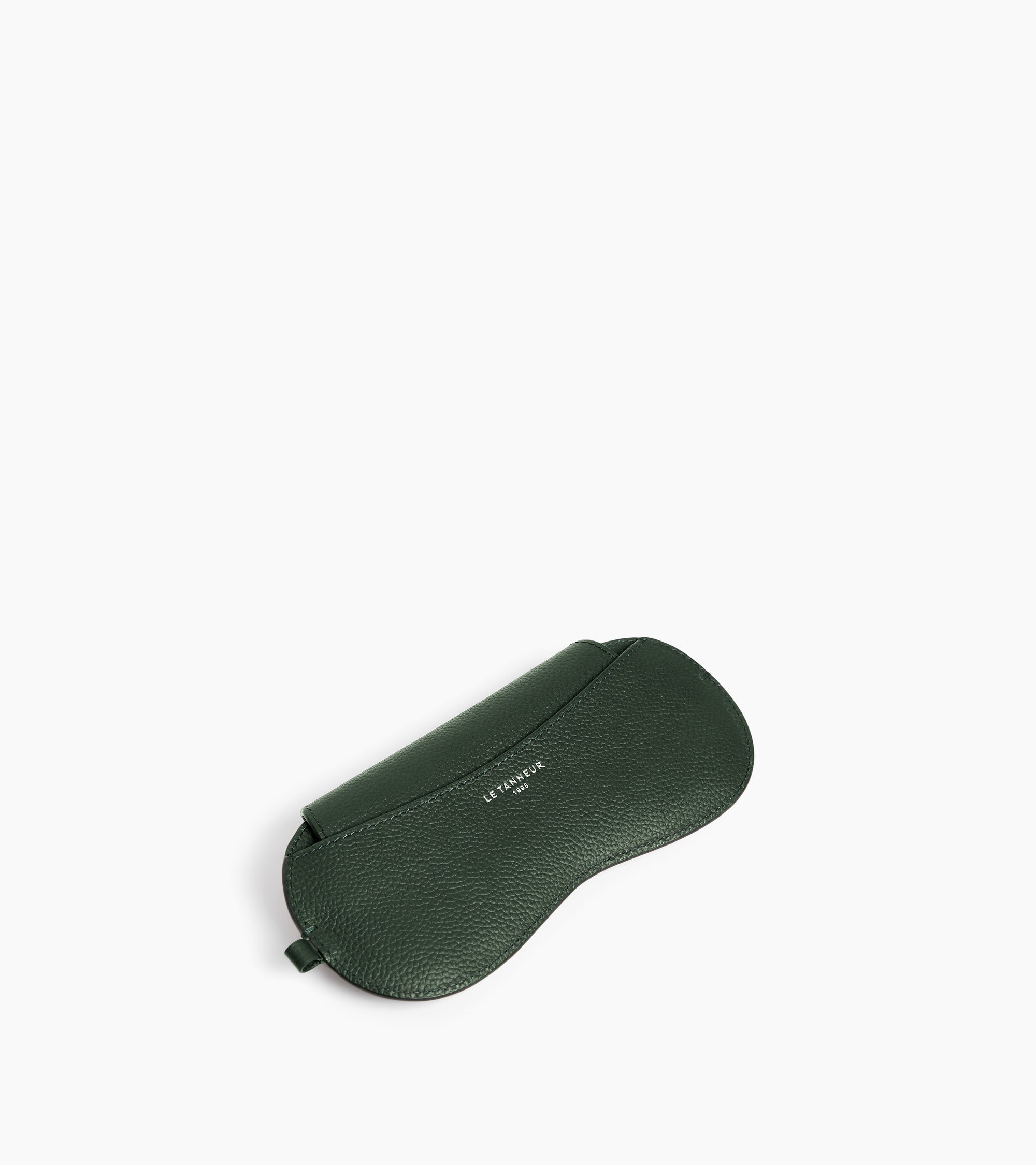 Estuche para gafas con abalorios de cuero granulado