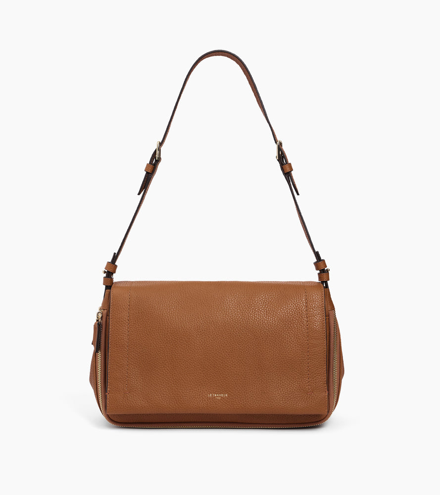 Sac bandoulière moyen modèle Aurore en cuir grainé