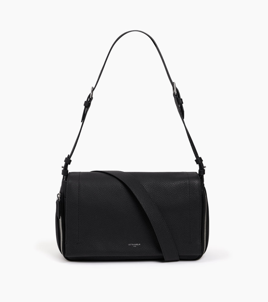 Sac bandoulière moyen modèle Aurore en cuir grainé