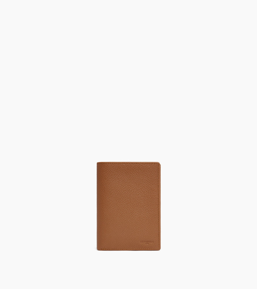 Grand portefeuille zippé Charles en cuir grainé