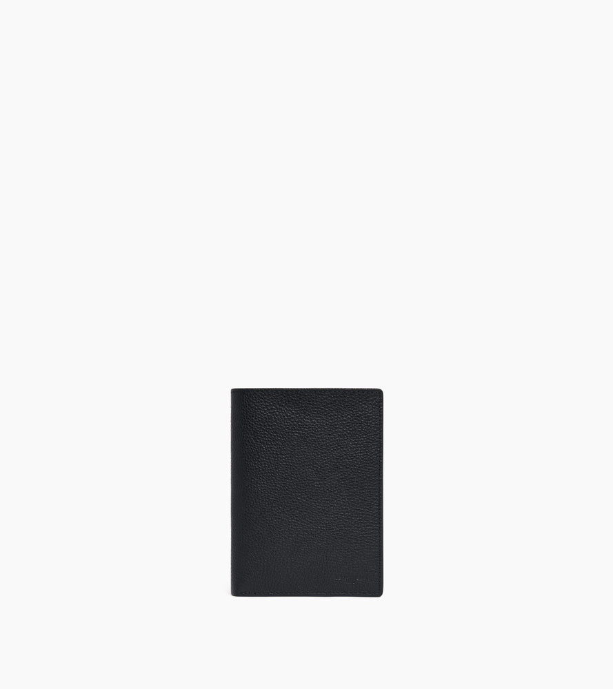 Grand portefeuille zippé Charles en cuir grainé