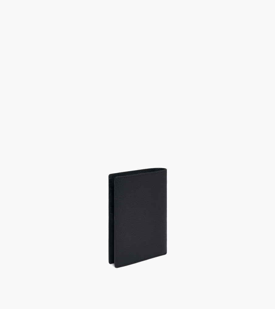 Grand portefeuille zippé Charles en cuir grainé