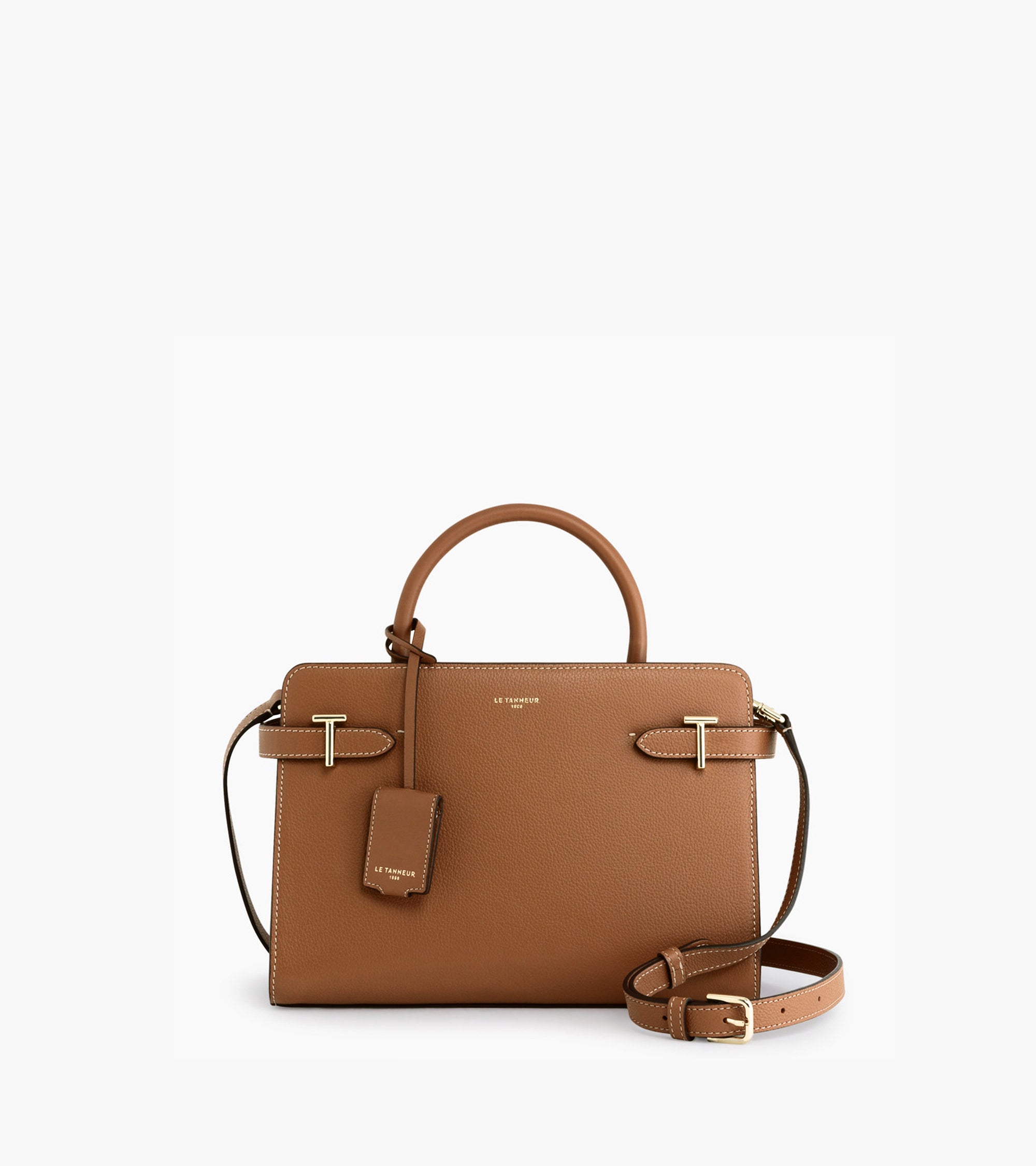 Sac à main moyen modèle Emilie en cuir grainé