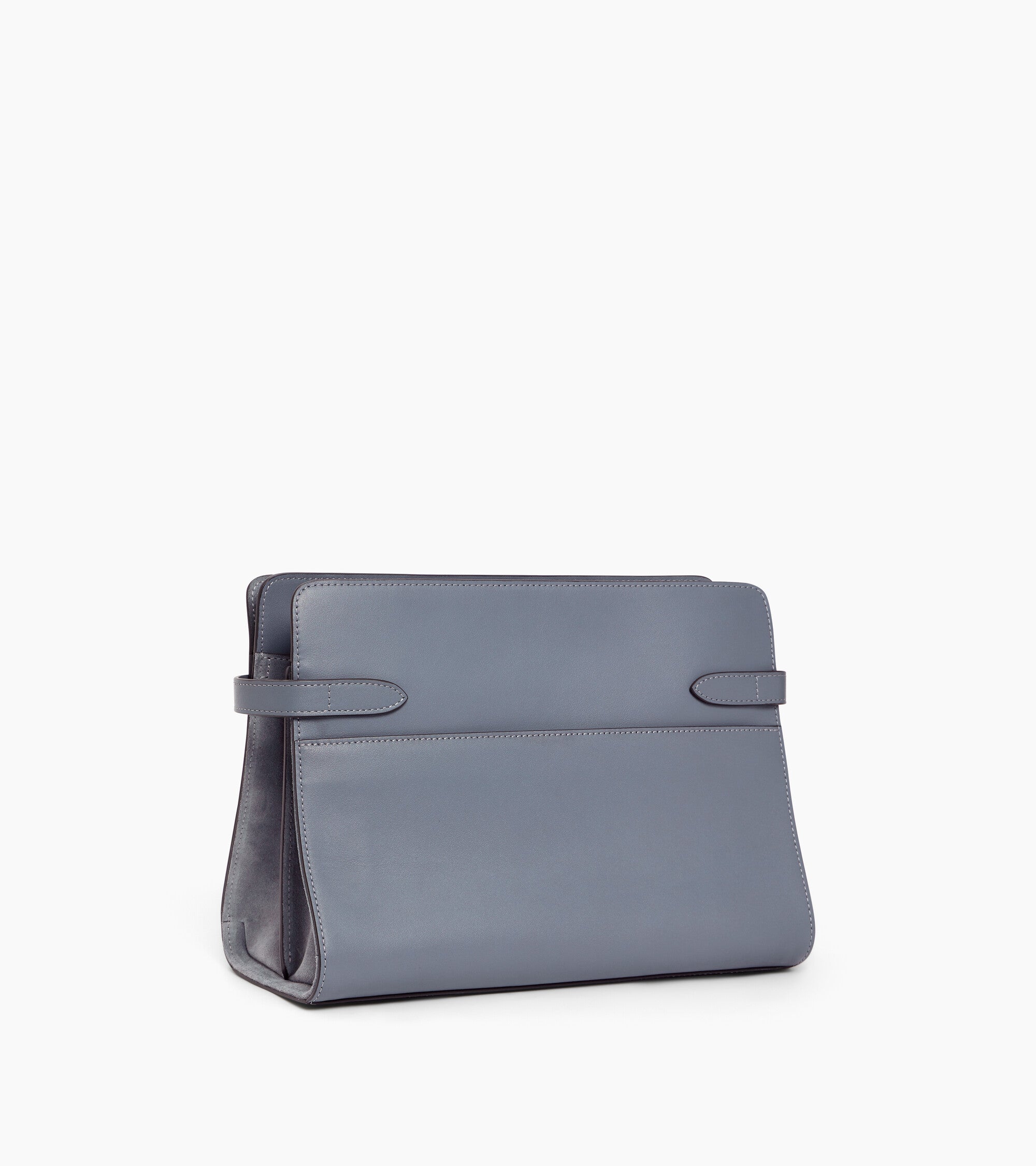 Bolsa de hombro grande modelo Emie en cuero liso y nobuk