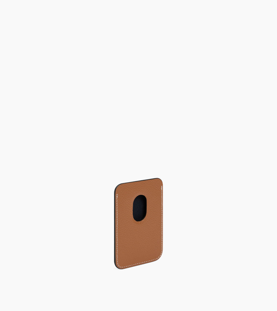 Porte cartes magnétique en cuir grainé