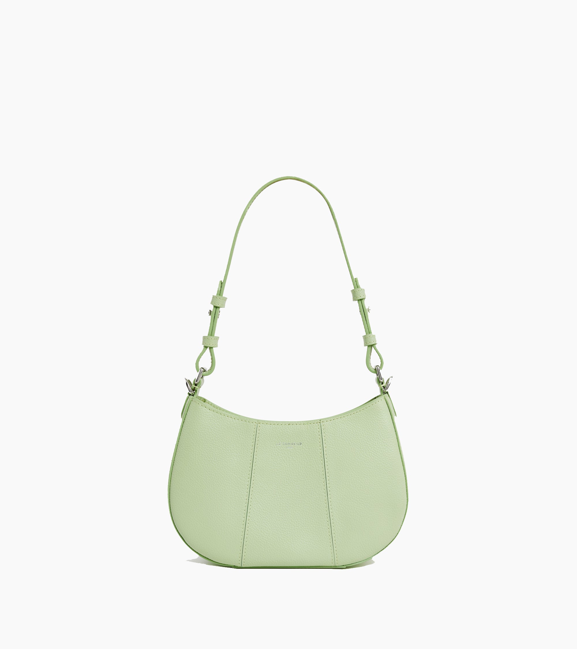 Petit sac demi-lune Juliette en cuir grainé