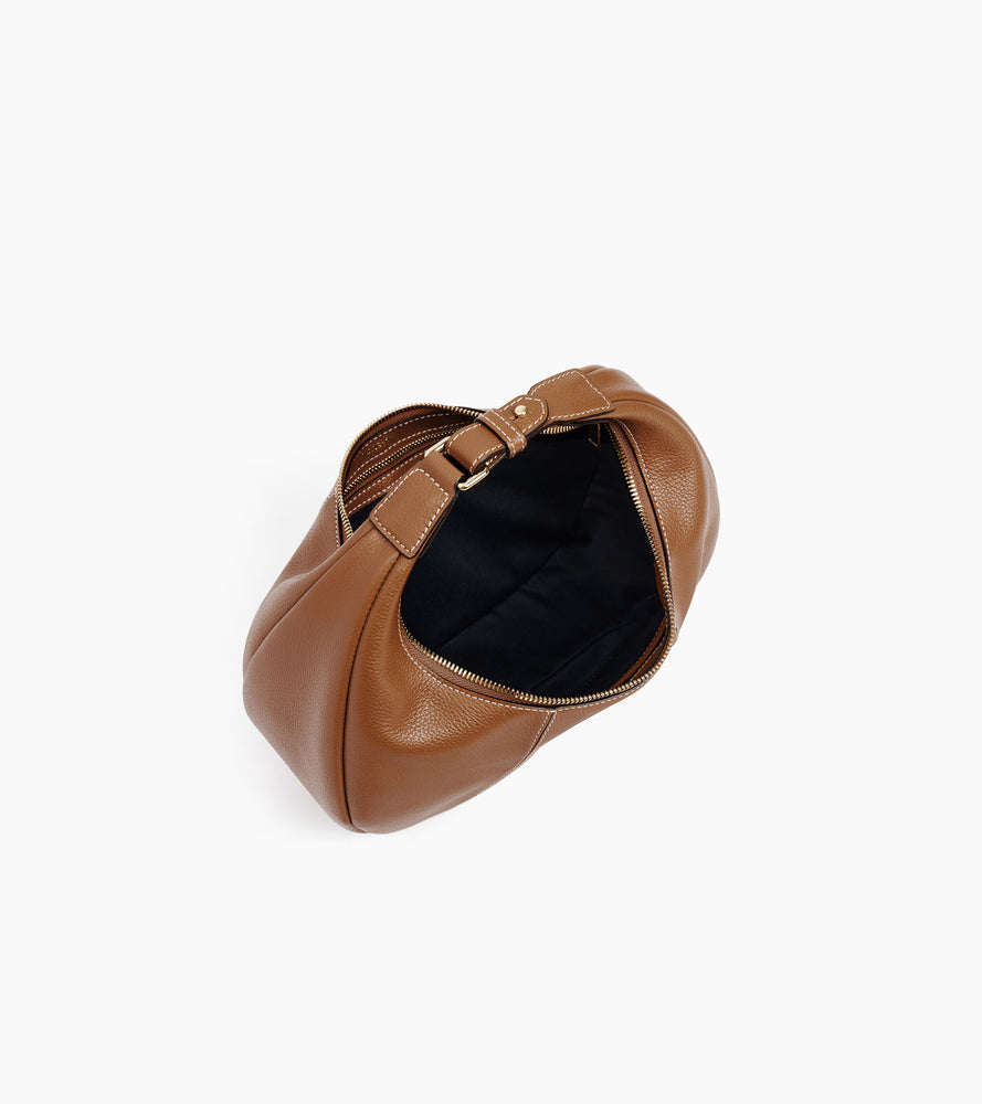 Petit sac hobo Juliette en cuir grainé
