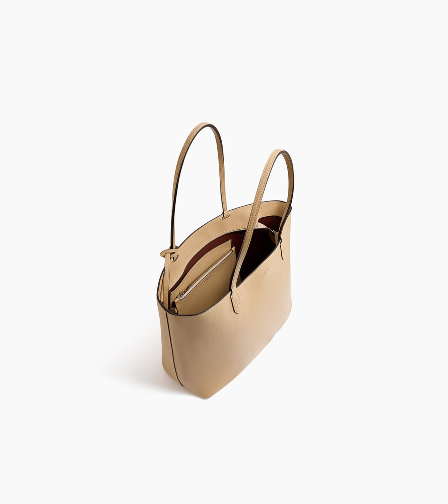 Grand sac cabas Louise en cuir grainé