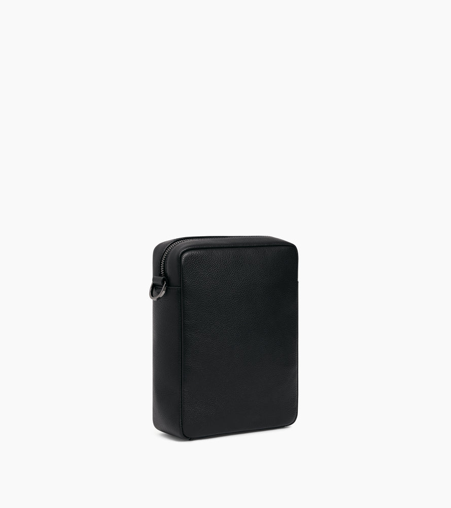 Petite sacoche zippée Marceau en cuir grainé