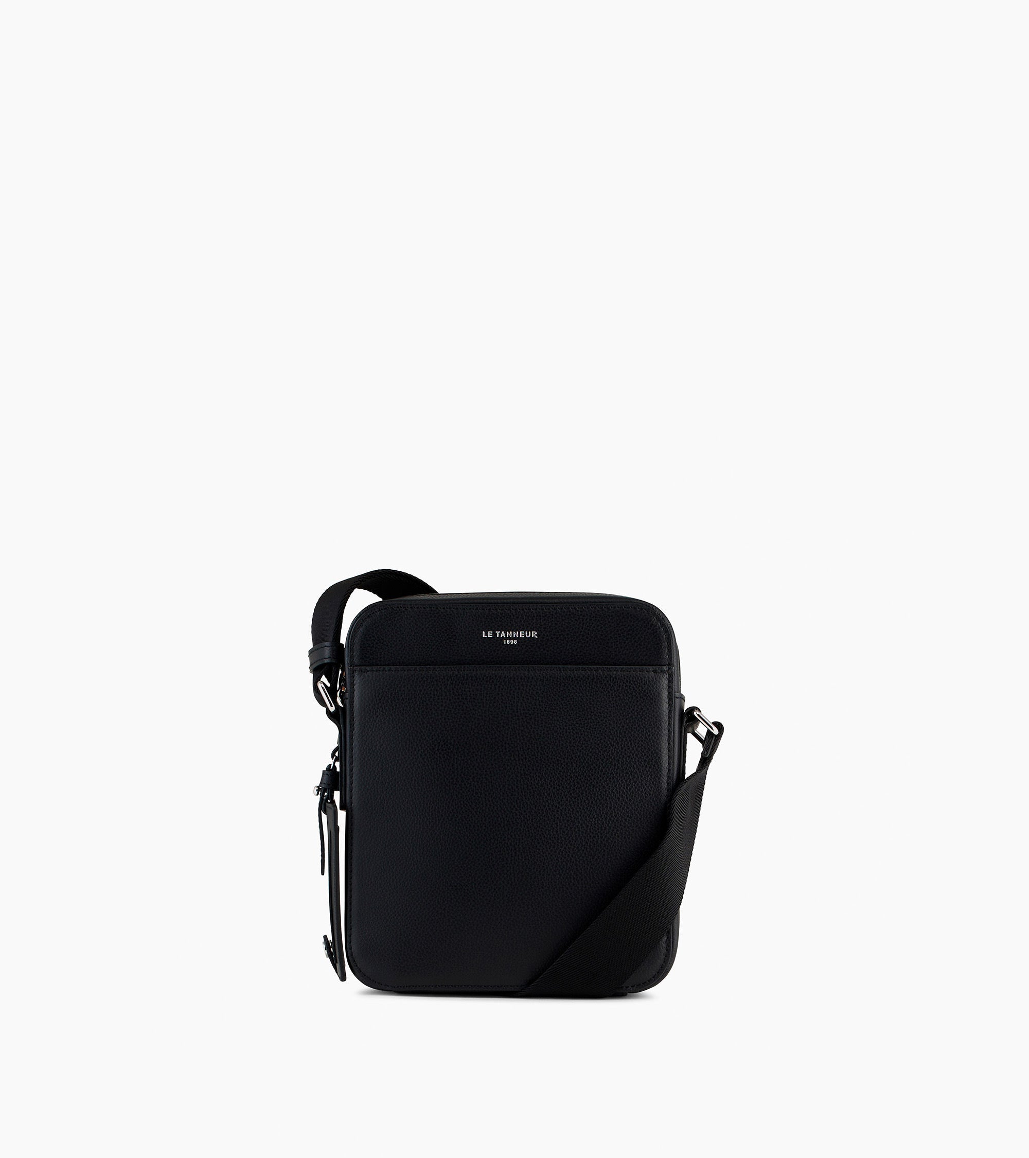 Petite sacoche zippée Emile en cuir grainé