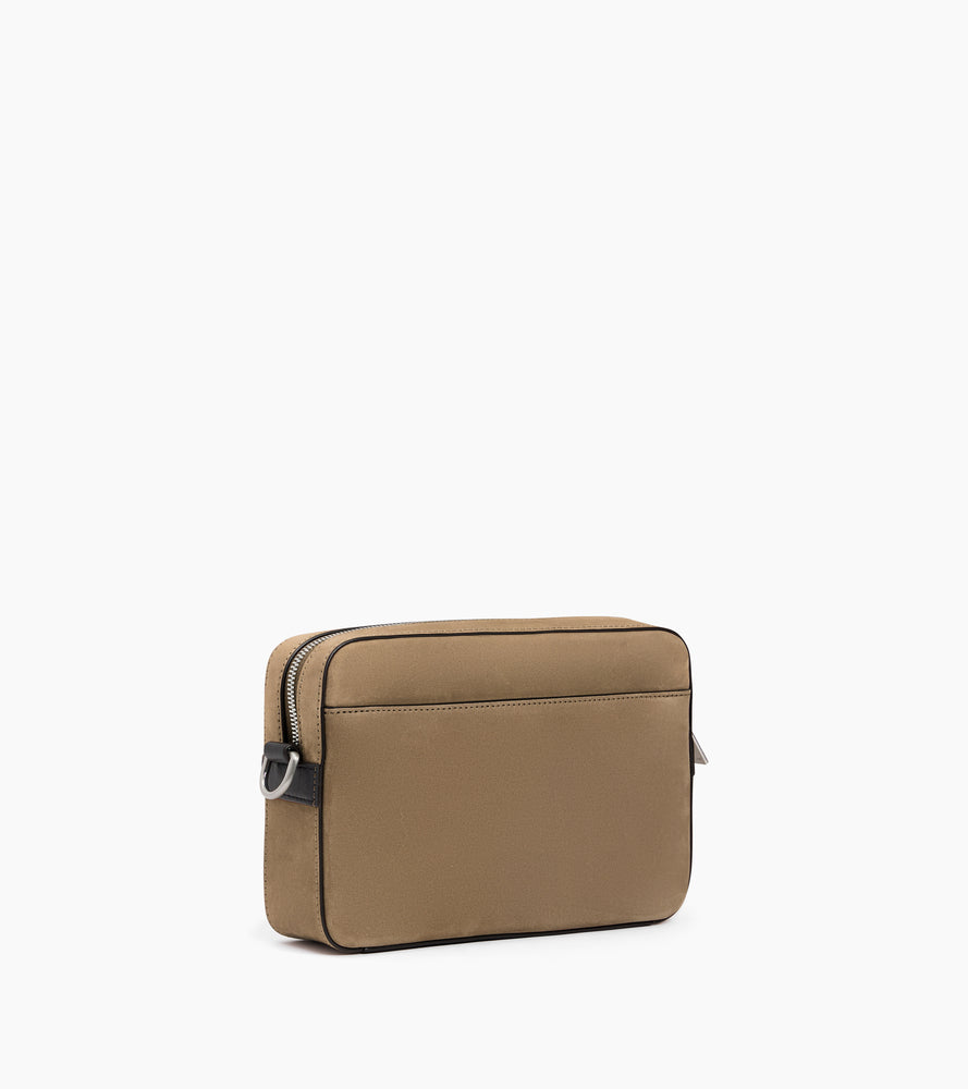 Petite sacoche Emile en cuir lisse et nubuck