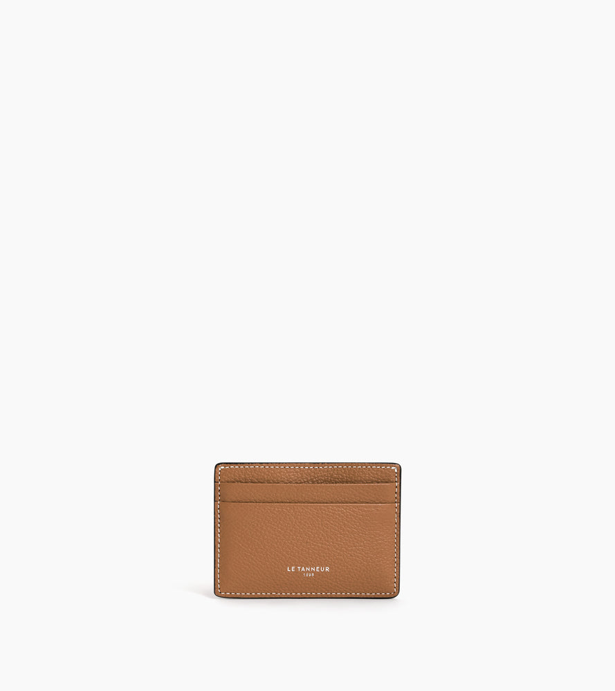 Porte cartes Emile en cuir grainé