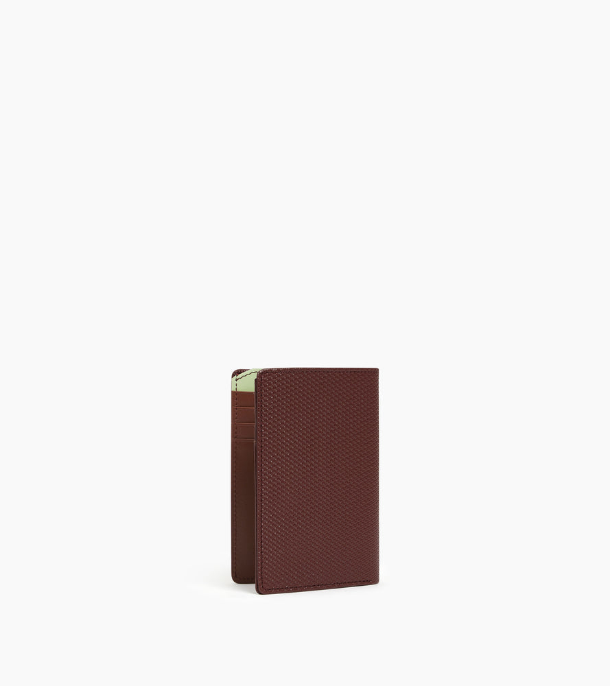 Porte cartes vertical Emile en cuir signature T