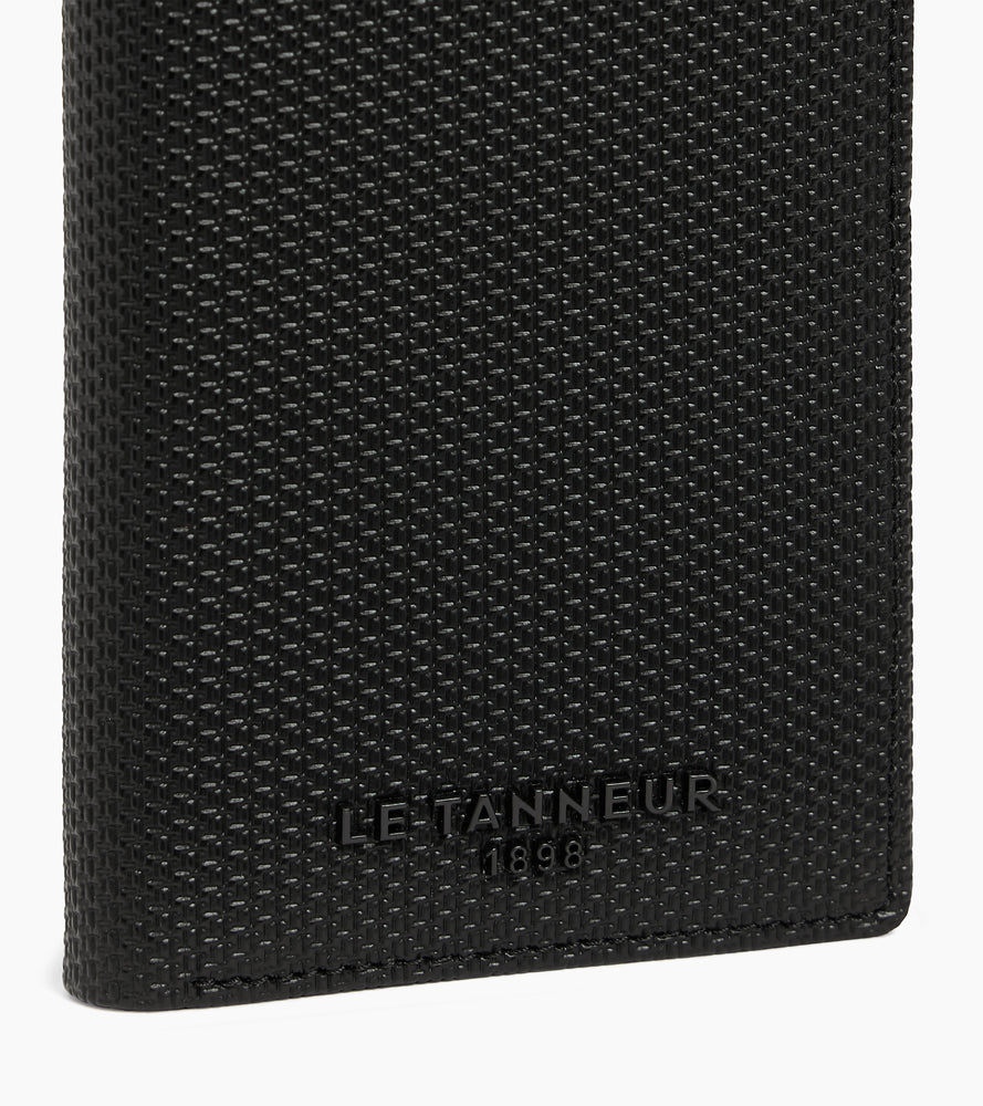 Porte cartes vertical Emile en cuir signature T