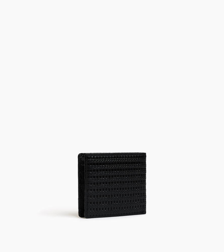 Porte cartes horizontal Martin en cuir embossé et cuir lisse