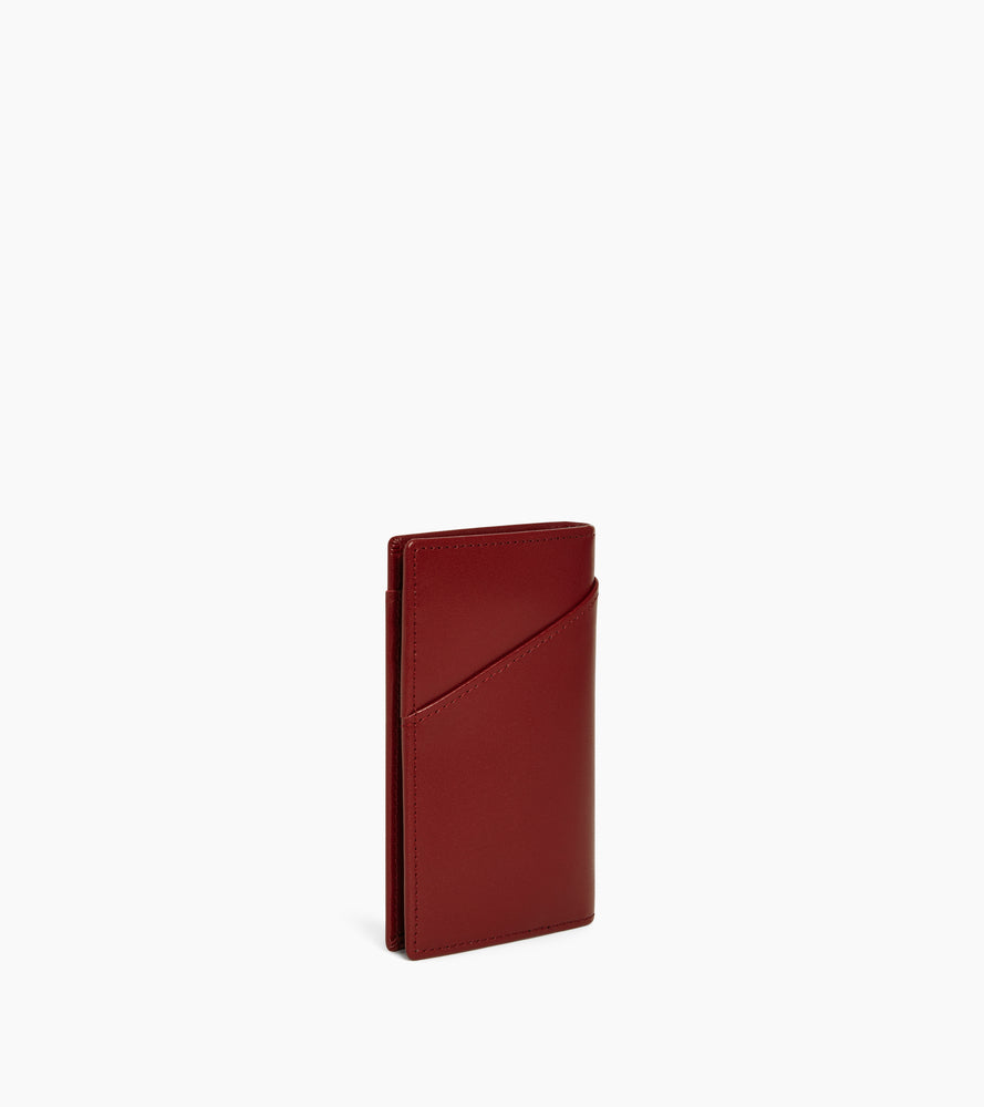 Porte cartes vertical Charlotte en cuir lisse