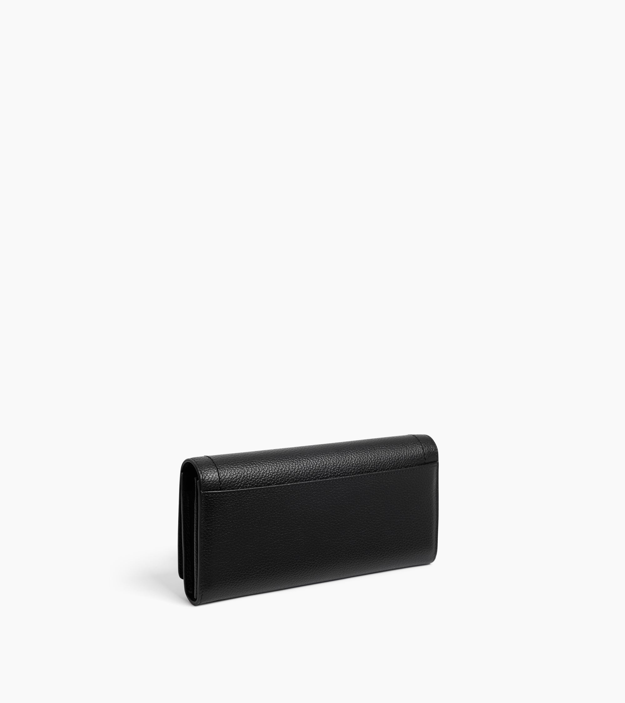 Cartera grande con solapa Louison de piel granulada